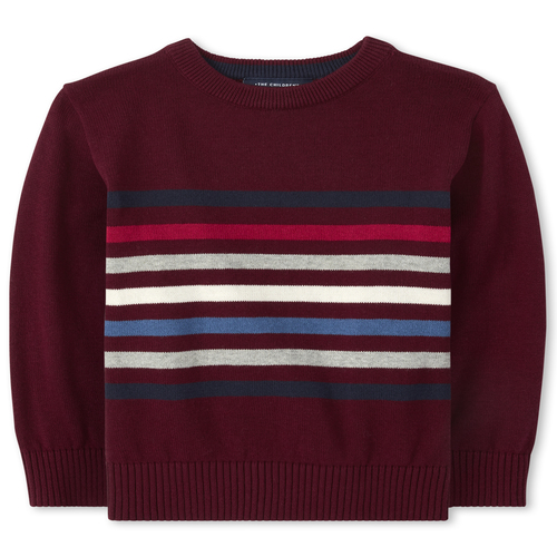 

s Baby And Toddler Boys Striped Matching Sweater - Red - The Children's Place