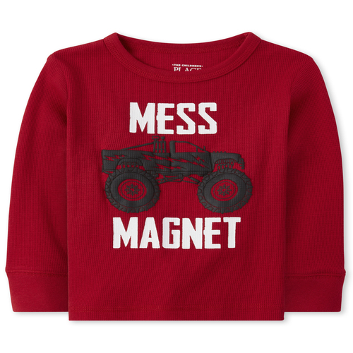 

s Baby And Toddler Boys Puff Print Thermal Top - Red - The Children's Place
