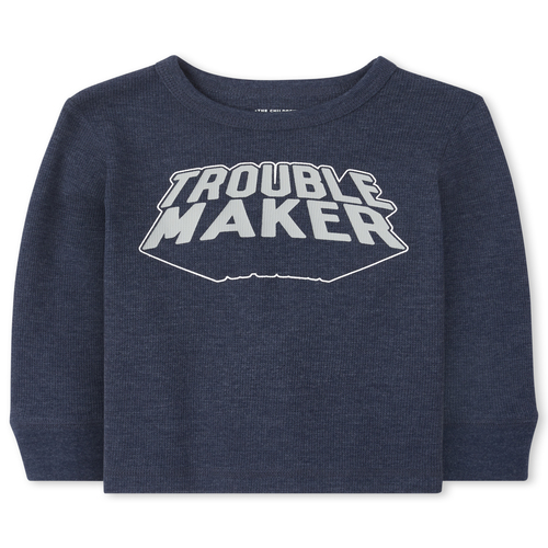 

s Baby And Toddler Boys Graphic Thermal Top - Blue - The Children's Place