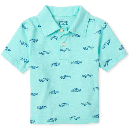 

s Baby And Toddler Boys Print Polo - Green - The Children's Place