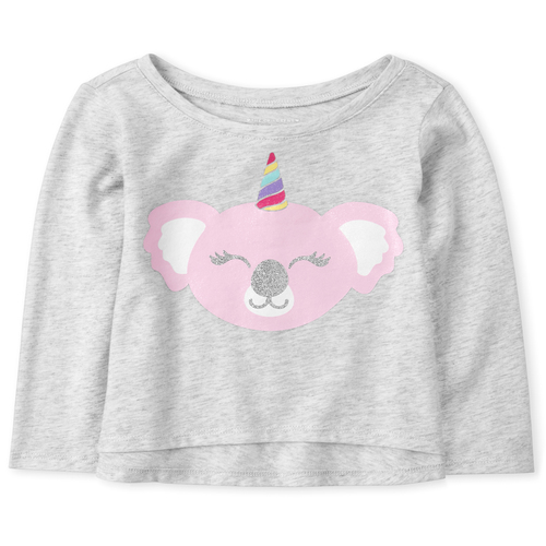 

s Baby And Toddler Glitter High Low Top - Gray - The Children's Place