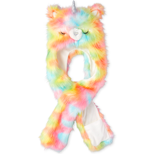 

Girls Rainbow Llamacorn Faux Fur Hat Scarf - Multi - The Children's Place