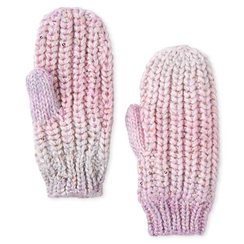 

Girls Space Dye Sequin Mittens - Multi - The Children's Place