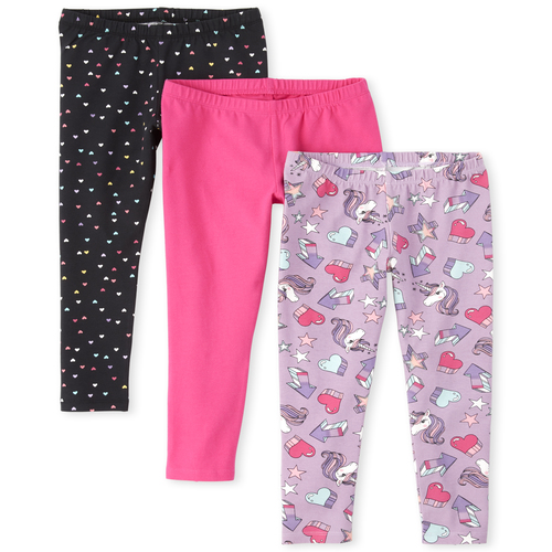 

Girls Print Leggings 3-Pack - Purple - The Children's Place