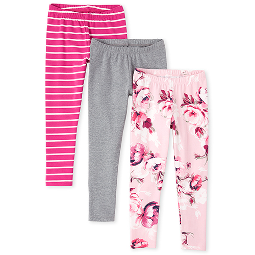 

Girls Print Leggings 3-Pack - Pink - The Children's Place