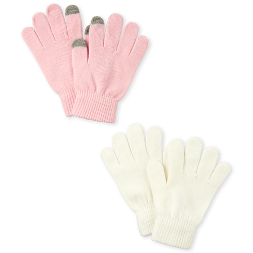 

Girls Texting Gloves 2-Pack - Pink - The Children's Place