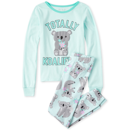 

s Totally Koalified Matching Snug Fit Cotton Pajamas - Green - The Children's Place