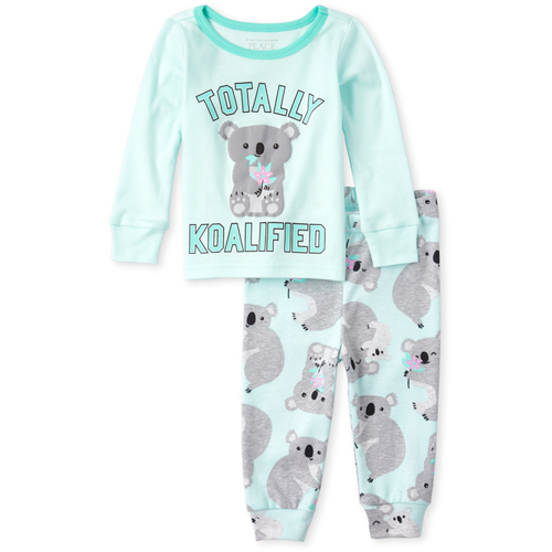 

s Baby And Toddler Totally Koalified Matching Snug Fit Cotton Pajamas - Green - The Children's Place