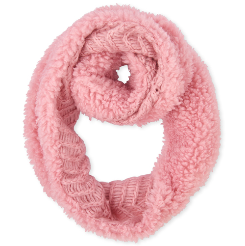 

Girls Sherpa Infinity Scarf - Pink - The Children's Place