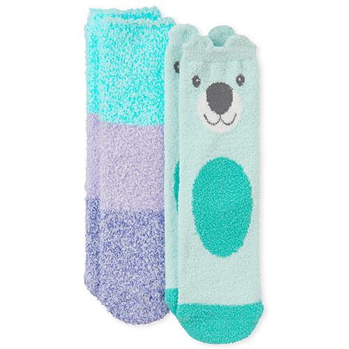 

s Bear Cozy Socks 2-Pack - Green - The Children's Place