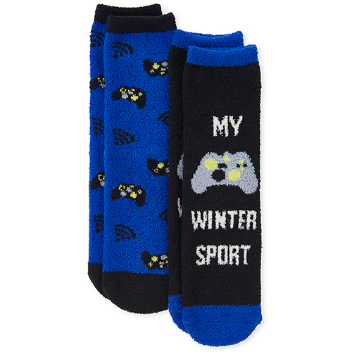 

Boys Boys Video Game Cozy Socks 2-Pack - Multi - The Children's Place