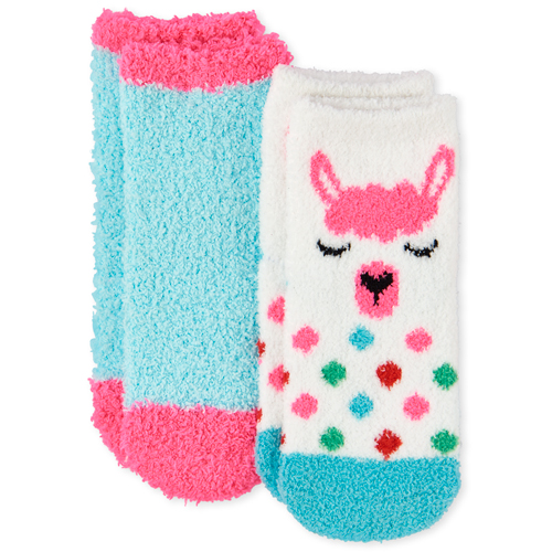 

s Toddler Llama Cozy Socks 2-Pack - Multi - The Children's Place