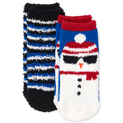 

s Toddler Boys Snowman Cozy Socks 2-Pack - Multi - The Children's Place