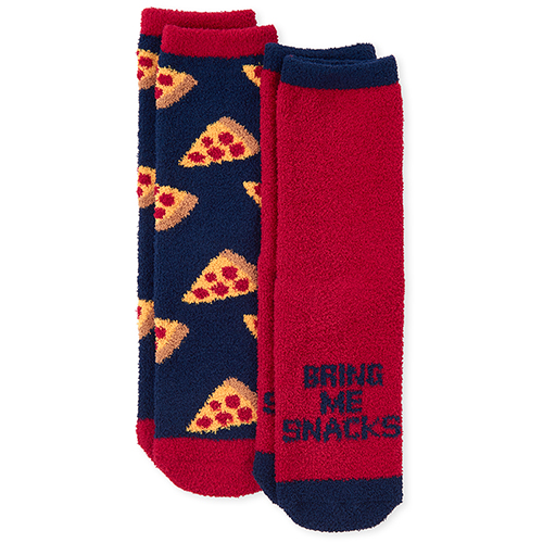 

Boys Boys Pizza Cozy Socks 2-Pack - Multi - The Children's Place