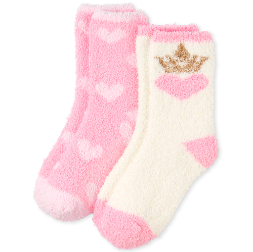 

Girls Heart Crown Cozy Socks 2-Pack - Multi - The Children's Place