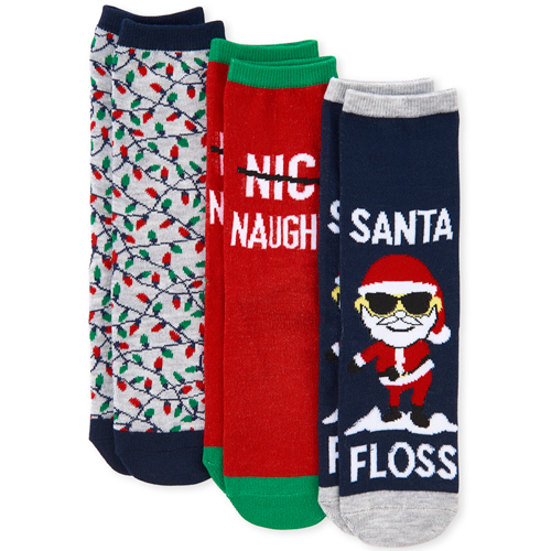 

s Boys Christmas Crew Socks 3-Pack - Multi - The Children's Place
