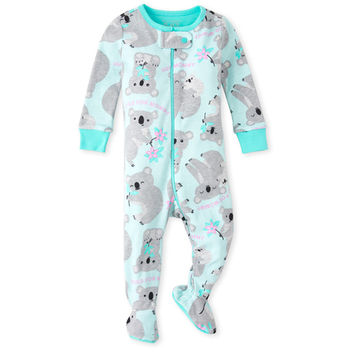 

s Baby And Toddler Totally Koalified Matching Snug Fit Cotton One Piece Pajamas - Green - The Children's Place