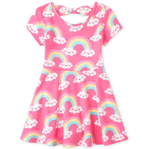 

s Baby And Toddler Rainbow Bow Back Dress - Multi - The Children's Place