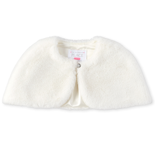 

s Baby And Toddler Faux Fur Matching Cape - White - The Children's Place