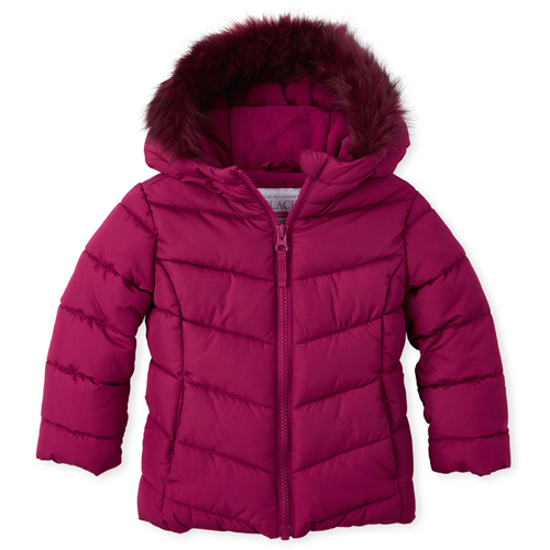 

s Baby And Toddler Puffer Jacket - Pink - The Children's Place