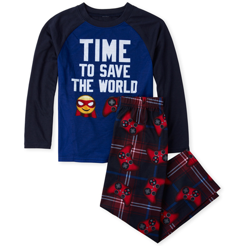

s Boys Video Game Pajamas - Blue - The Children's Place
