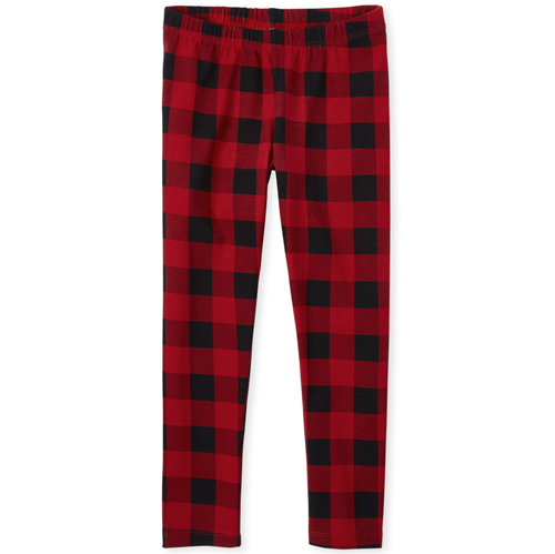 

Girls Buffalo Plaid Leggings - Red - The Children's Place