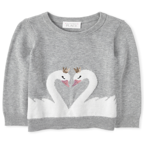 

s Baby And Toddler Embellished Sweater - Gray - The Children's Place