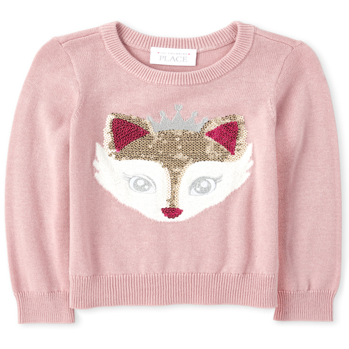 

s Baby And Toddler Embellished Sweater - Pink - The Children's Place