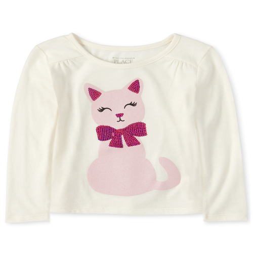 

s Baby And Toddler Embellished Top - White - The Children's Place