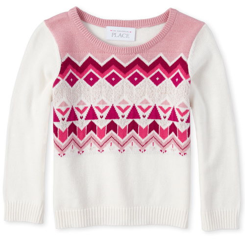 

s Baby And Toddler Fair Isle Sweater - Pink - The Children's Place