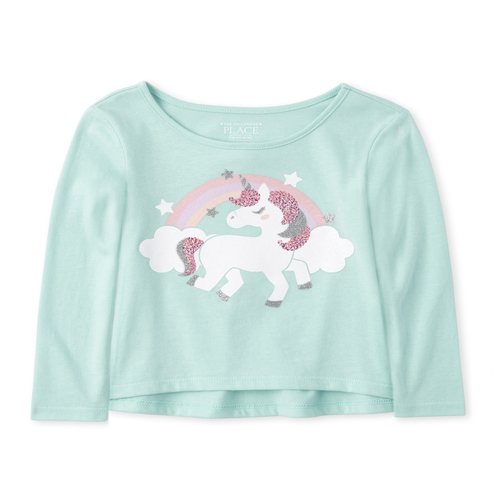 

s Baby And Toddler Embellished Top - Green - The Children's Place