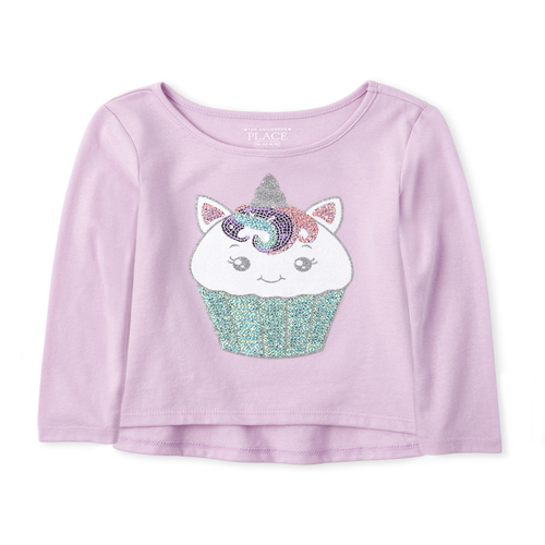 

s Baby And Toddler Embellished Top - Purple - The Children's Place