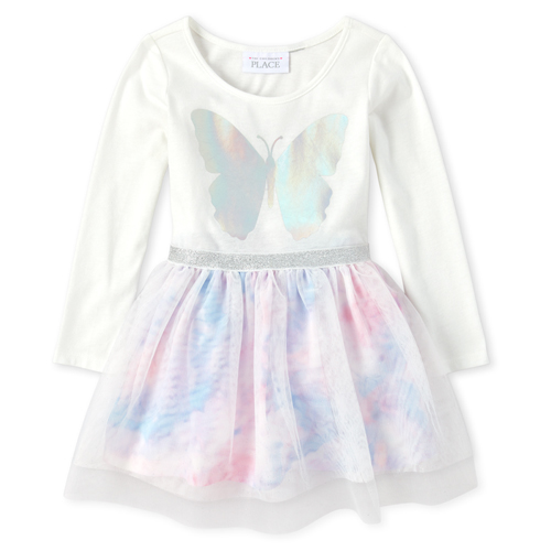 

s Baby And Toddler Butterfly Tutu Dress - White - The Children's Place