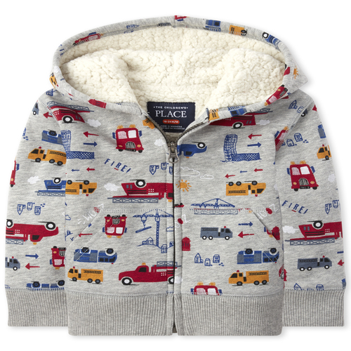 The Childrens Place Baby Boys Long Sleeve Zip-up Sweater