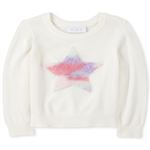 

s Baby And Toddler Faux Fur Sweater - White - The Children's Place