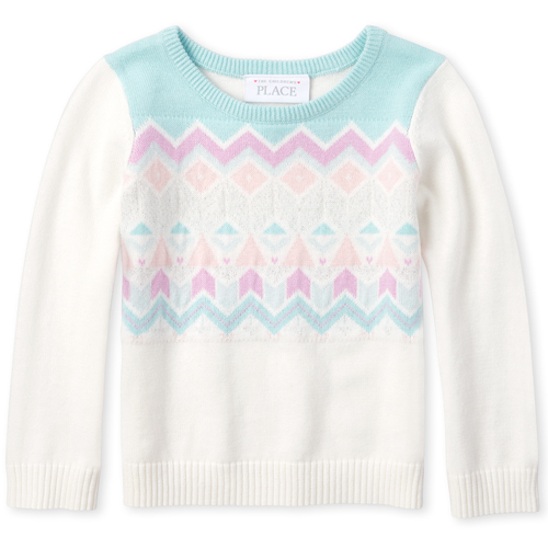 

s Baby And Toddler Fair Isle Matching Sweater - Green - The Children's Place