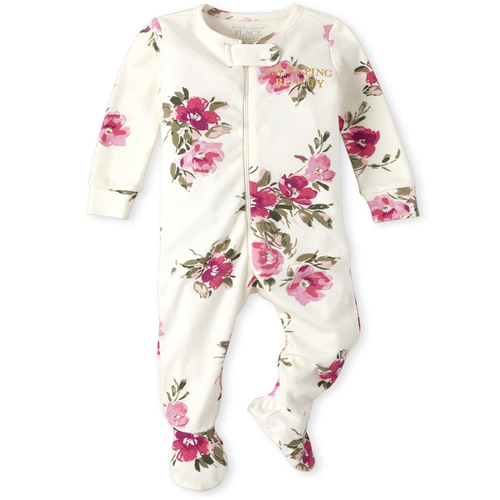 

s Baby And Toddler Mommy And Me Beauty Matching Snug Fit Cotton One Piece Pajamas - White - The Children's Place