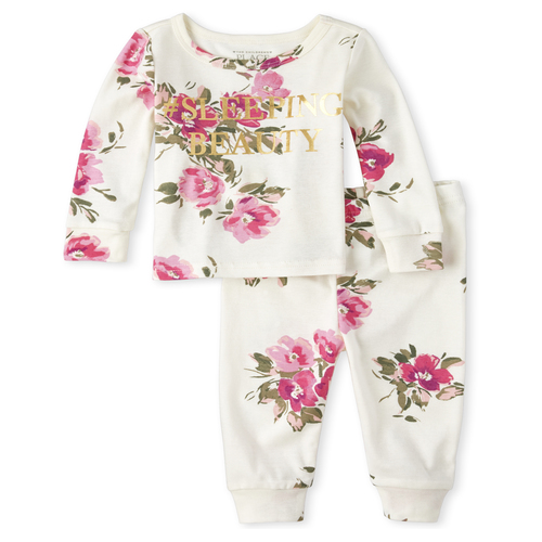 

s Baby And Toddler Mommy And Me Beauty Matching Snug Fit Cotton Pajamas - White - The Children's Place