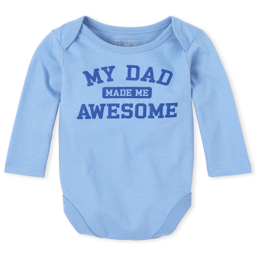 

s Baby Boys Awesome Graphic Bodysuit - Blue - The Children's Place