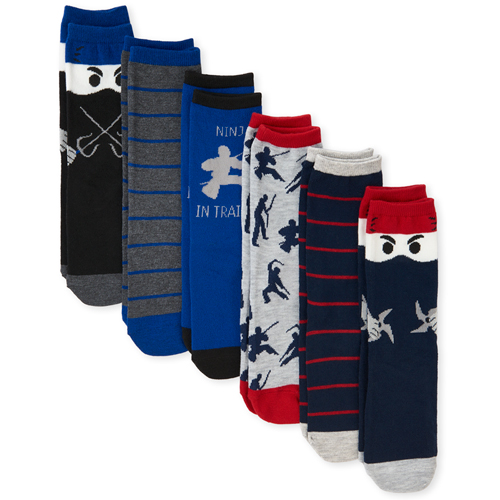 

Boys Boys Ninja Crew Socks 6-Pack - Multi - The Children's Place