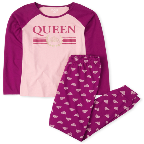 

Womens Mommy And Me Queen Matching Cotton Pajamas - Pink - The Children' Place