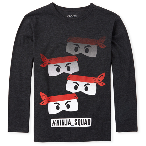 

Boys Boys Ninja Graphic Tee - Black T-Shirt - The Children's Place