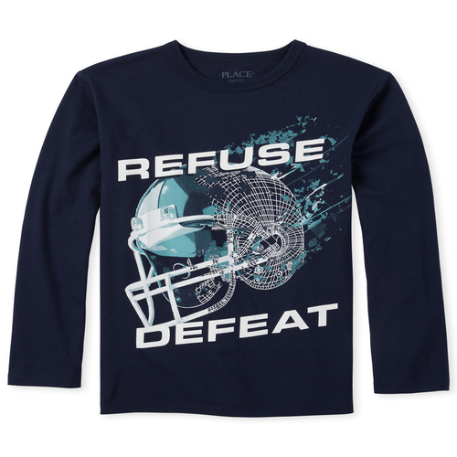 

Boys Boys Football Graphic Tee - Blue T-Shirt - The Children's Place