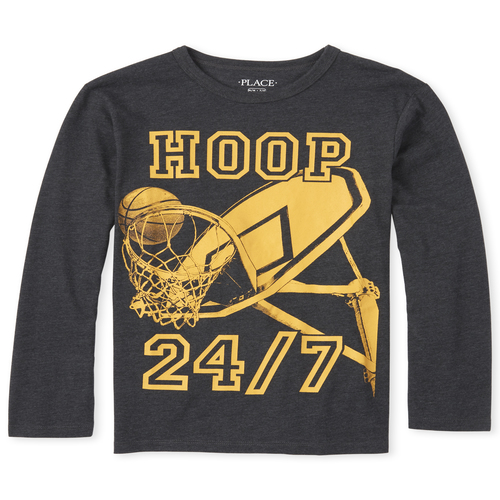 

Boys Boys Basketball Graphic Tee - Black T-Shirt - The Children's Place