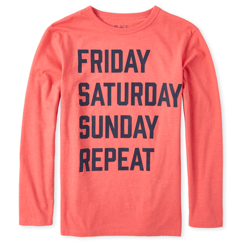 

Boys Boys Weekend Graphic Tee - Orange T-Shirt - The Children's Place