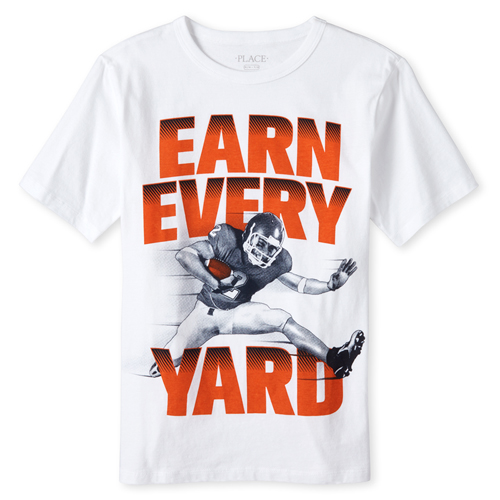 

s Boys Football Graphic Tee - White T-Shirt - The Children's Place