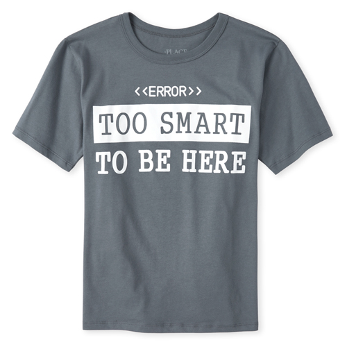 

s Boys Smart Graphic Tee - Gray T-Shirt - The Children's Place