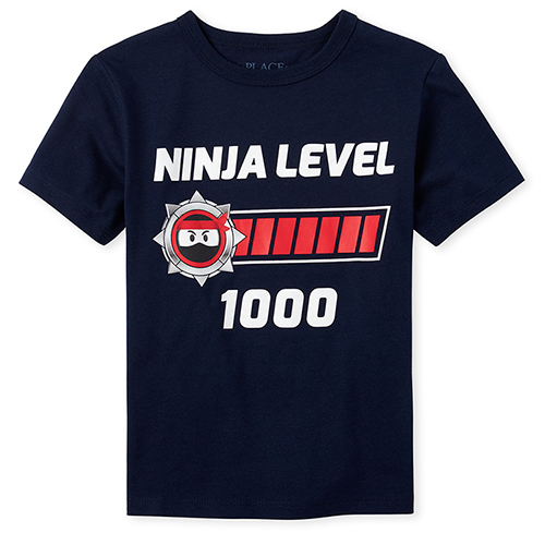 

s Boys Ninja Graphic Tee - Blue T-Shirt - The Children's Place
