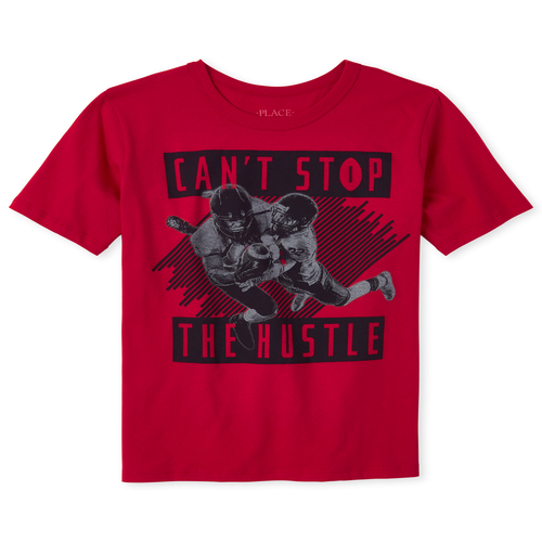 

s Boys Football Graphic Tee - Red T-Shirt - The Children's Place