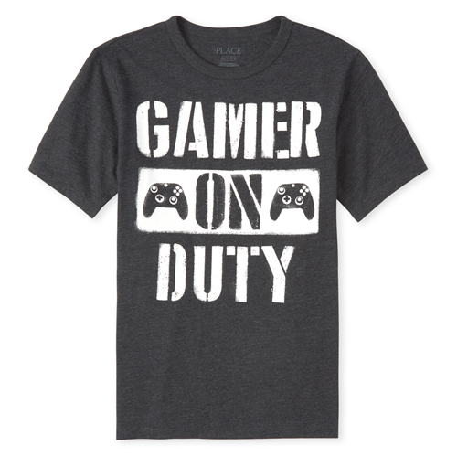 

Boys Boys Video Game Graphic Tee - Black T-Shirt - The Children's Place
